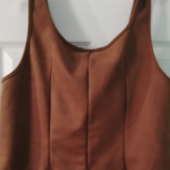 SHEIN Brown Lace-Up Crop Top - Picture 4 of 4